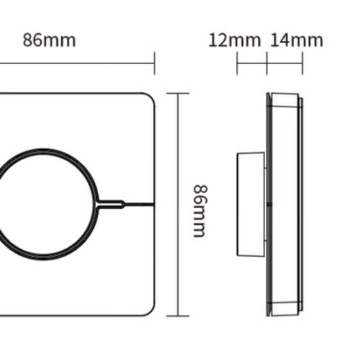 PANEL MONO CCT Mi-Light POKRĘTŁO 2XAAA K0 biały